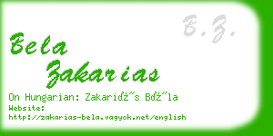 bela zakarias business card